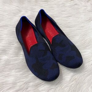 Rothy’s Midnight Blue Camo Black Navy Retired Print Loafer Slip On Flats Shoes